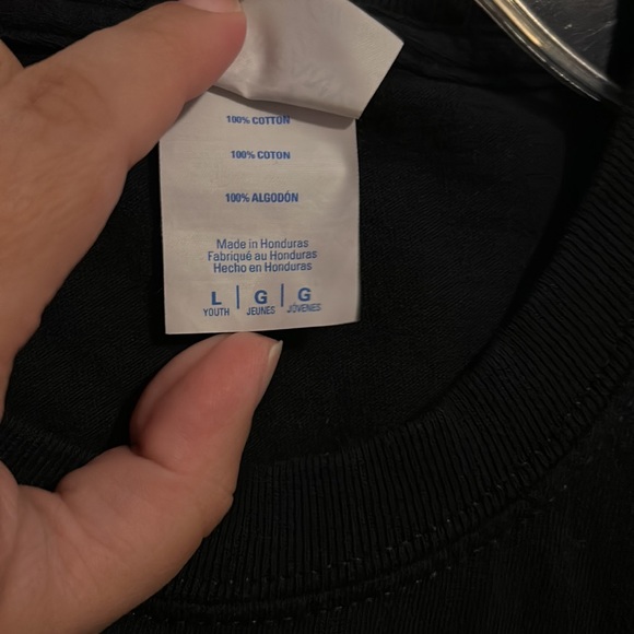 Port and Company Black and White L Shirt - Picture 7 of 8